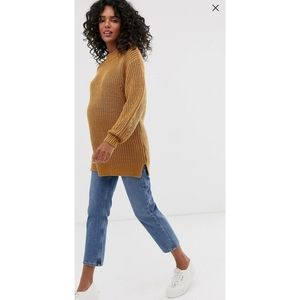 Asos design maternity knitted rib sweater